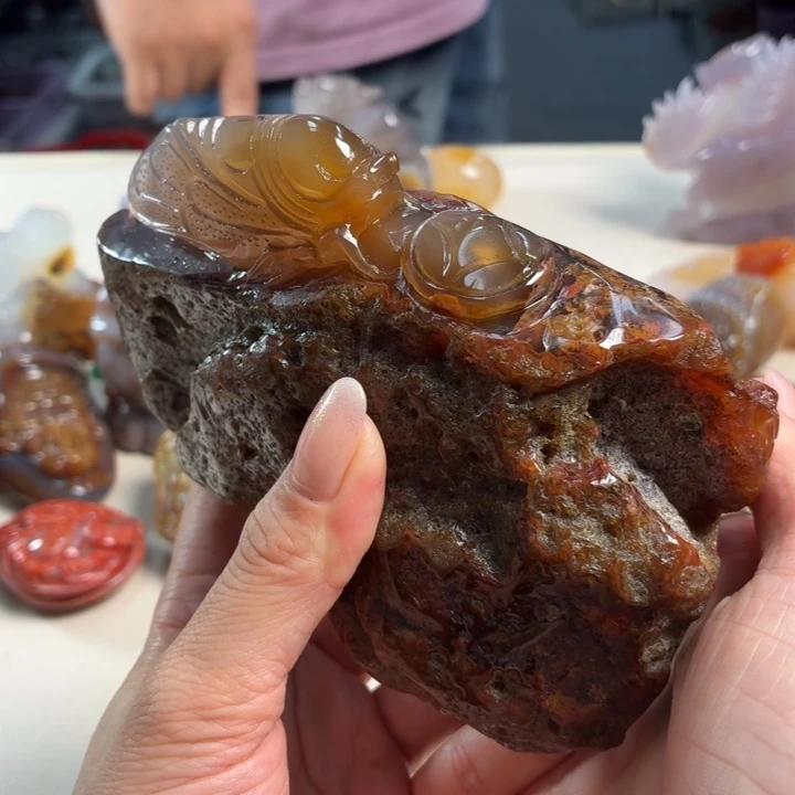 玛瑙/玉髓未镶嵌吊坠(不含链)