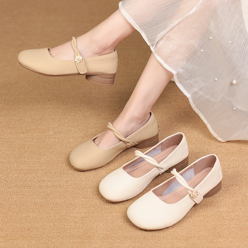 法式浅口玛丽珍女鞋粗跟2025新款夏季仙女晚晚风温柔配裙软底单鞋