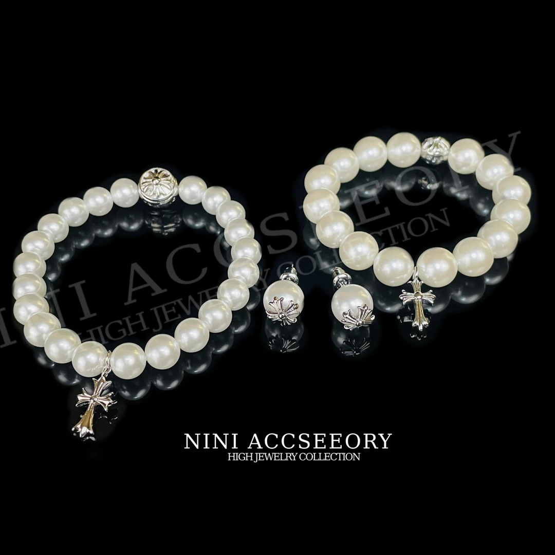 『月光女神』2025春季新款miki十字架花鼓潮奢甜酷小众情侣手链手串