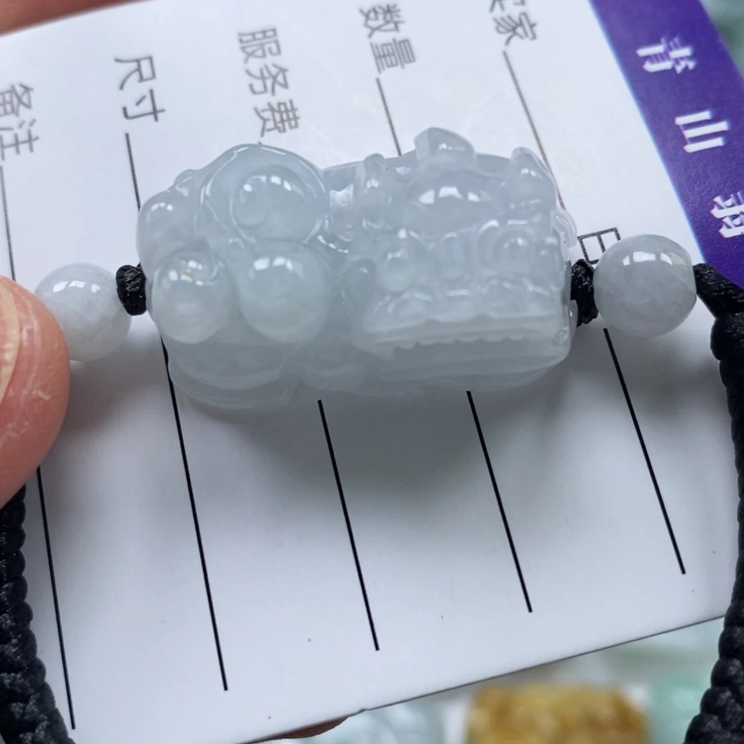 翡翠未镶嵌颈饰多人霸王貔貅手绳