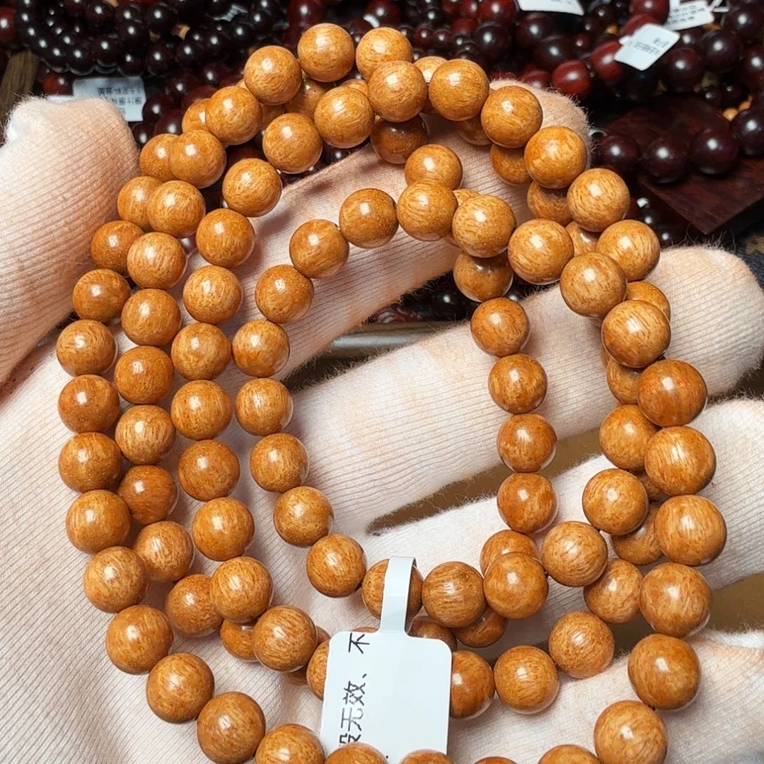 小叶紫檀手串/手链原汁原味0.8/108纯白皮精品