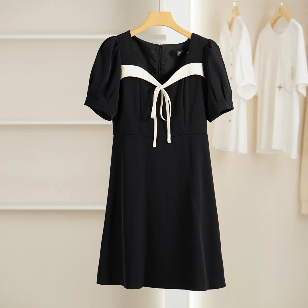 麦迪尚品【白LY】50416141 夏季赫本风时尚连衣裙品牌撤柜 D4组