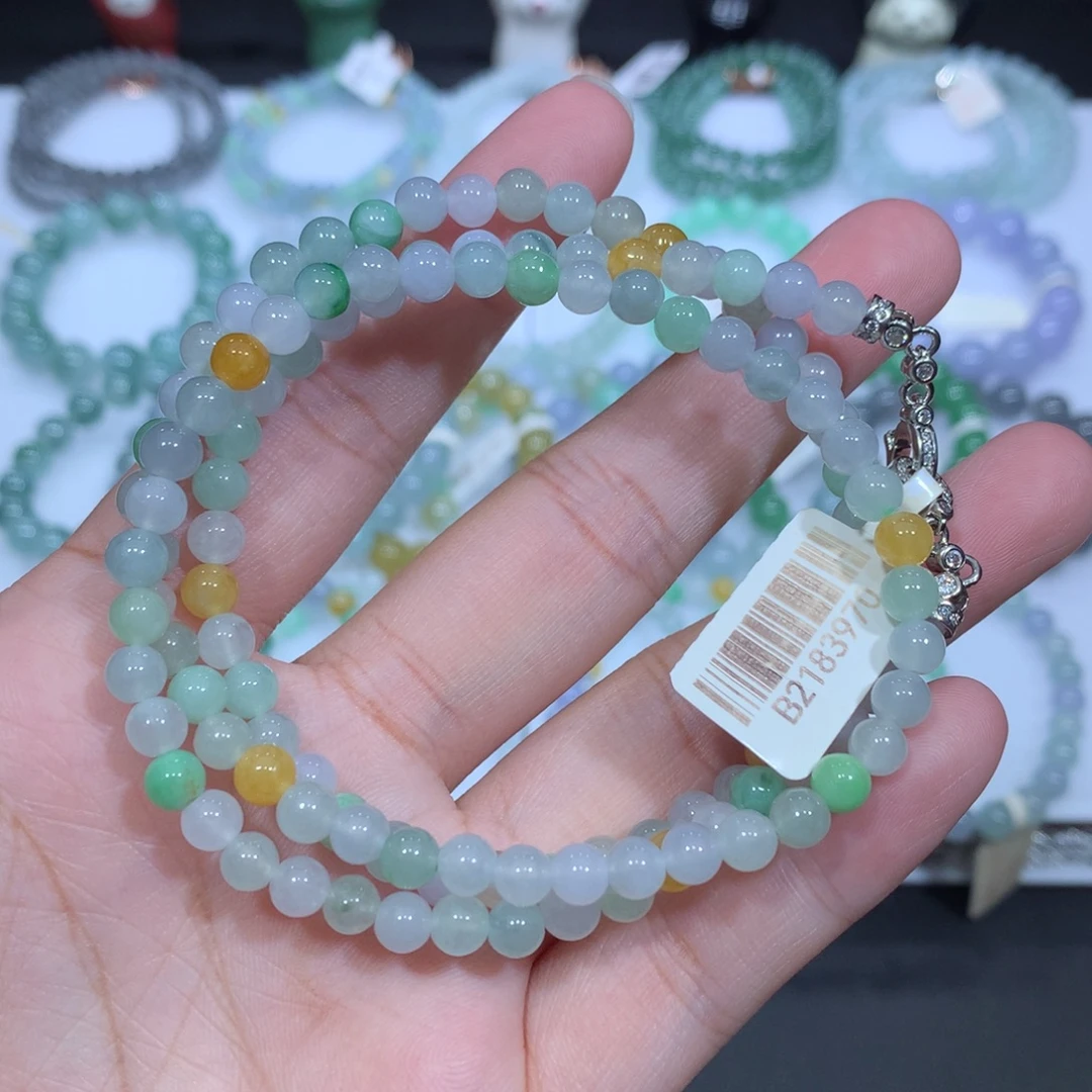 未镶嵌手串翡翠天然