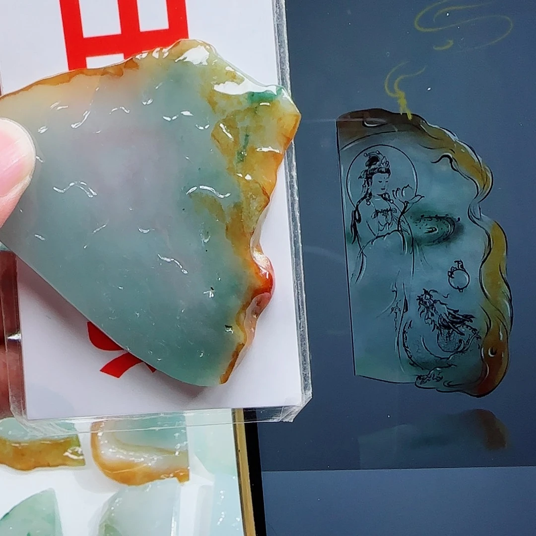 定制翡翠未镶嵌缅甸天然A货翡翠含老师工艺