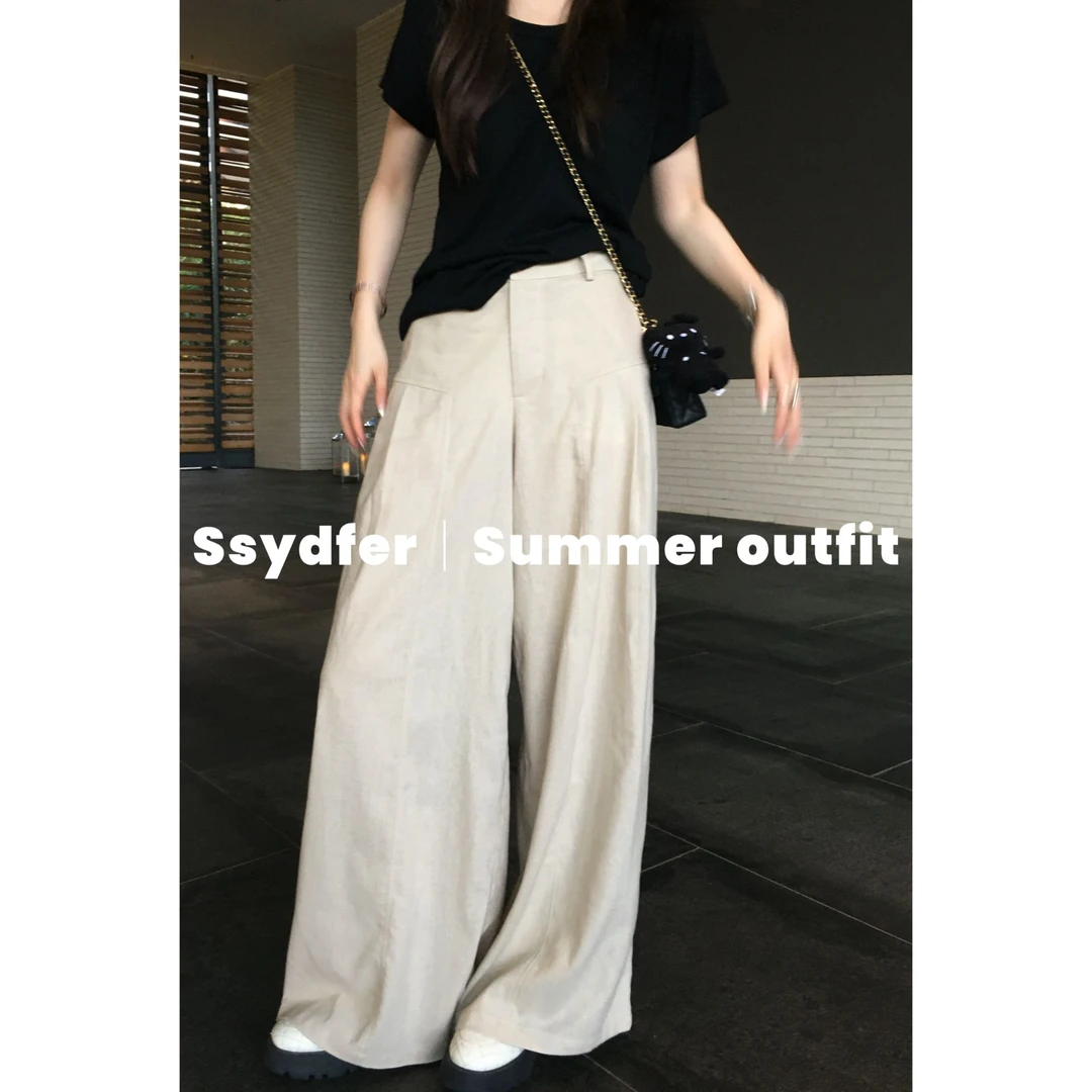 SSYDFER【夏日热恋】休闲风女款长裤阔腿气质百搭夏季长款宽松