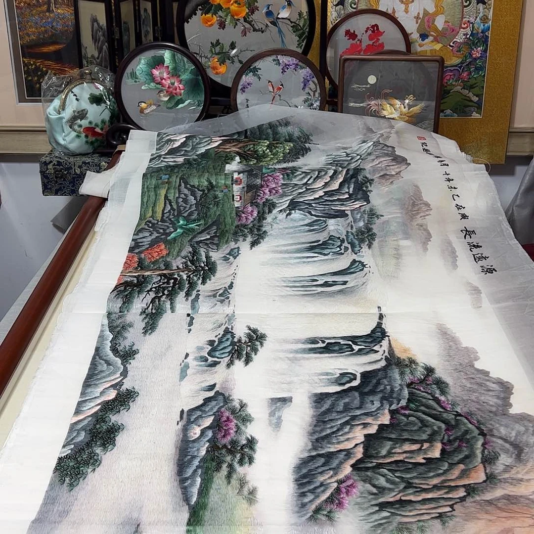 刺绣纯手工刺绣画