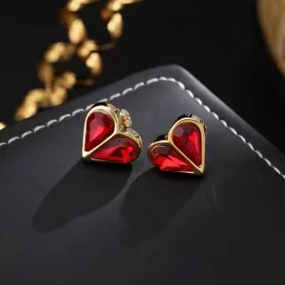 铜合金合成锆石耳饰 A327欧美时尚耀彩高级耳钉