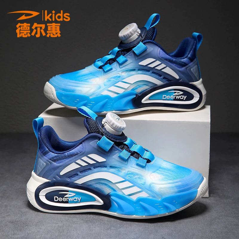 德尔惠儿童4-15岁中大童春夏透气防臭轻便软底耐磨防滑百搭运动鞋