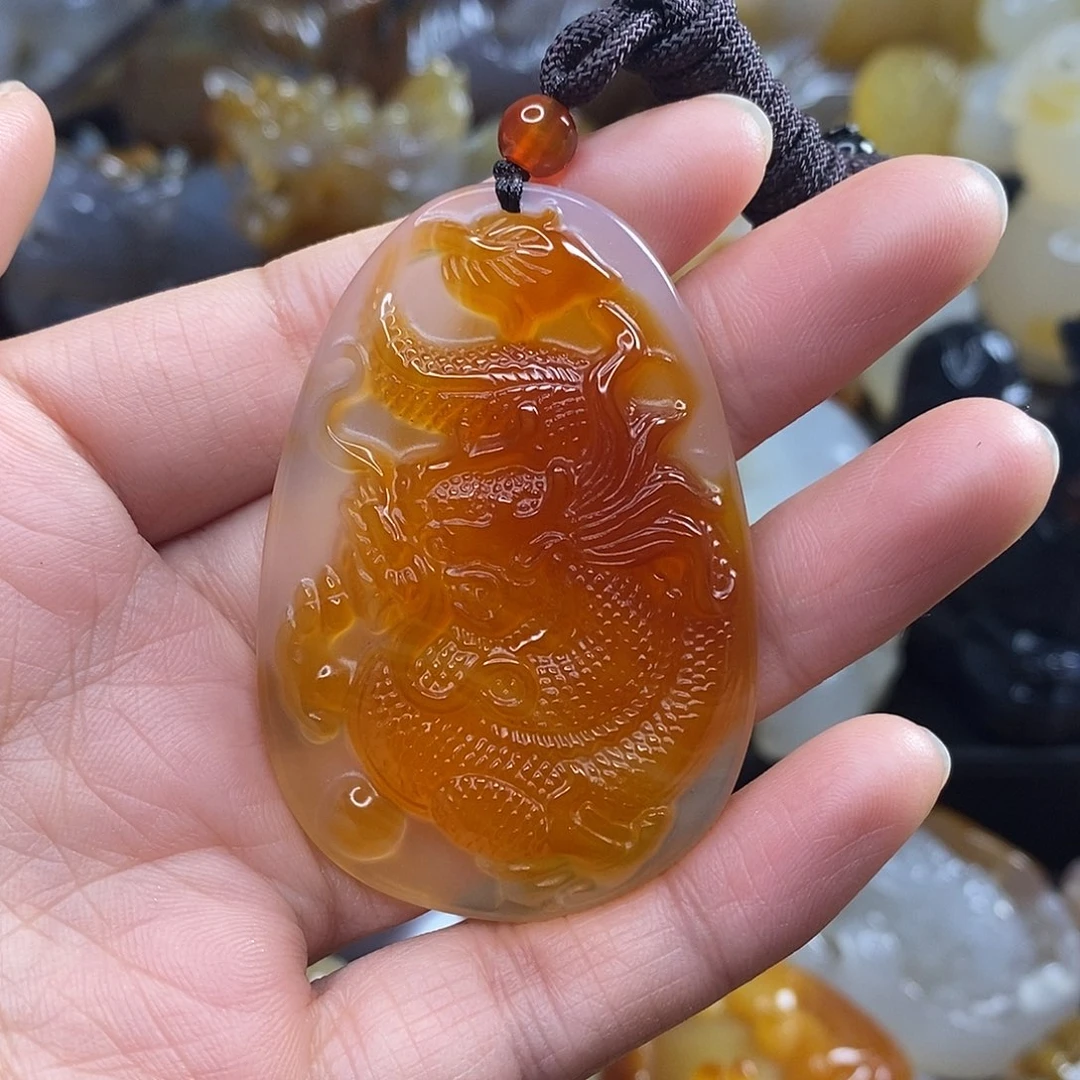 玛瑙/玉髓未镶嵌吊坠