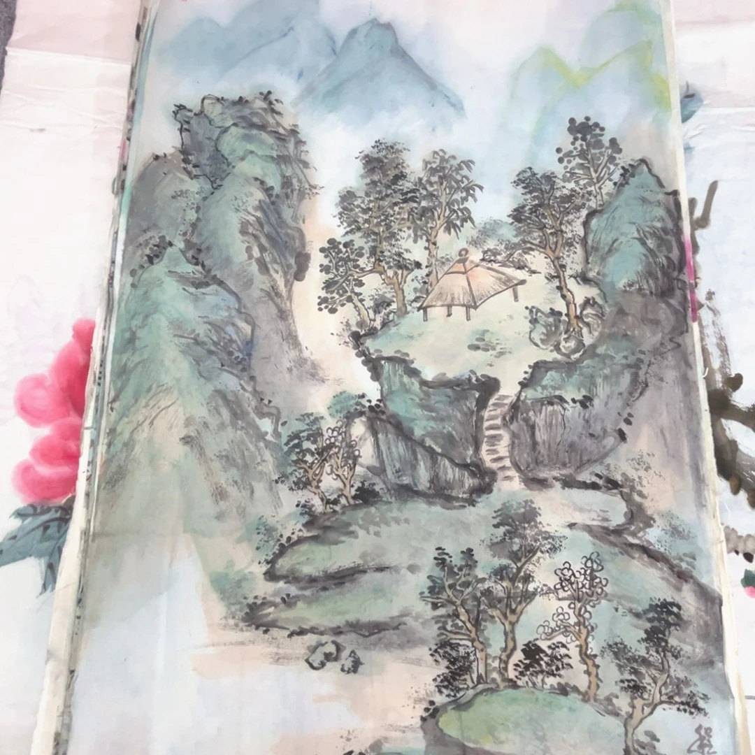 国画绘画作品多次参加全国68.45