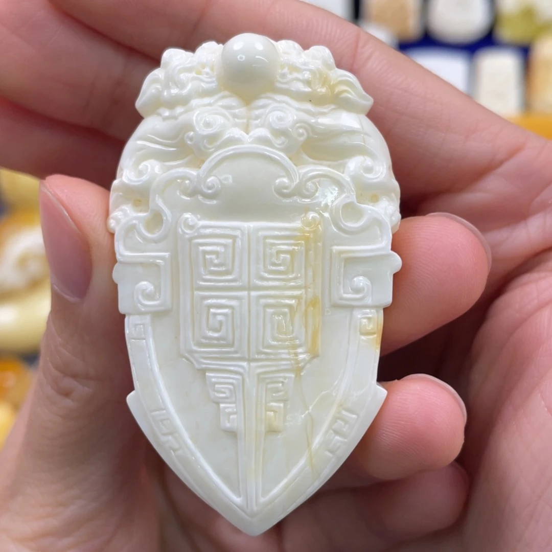 蜜蜡裸石未镶嵌琥珀蜜蜡雕刻件