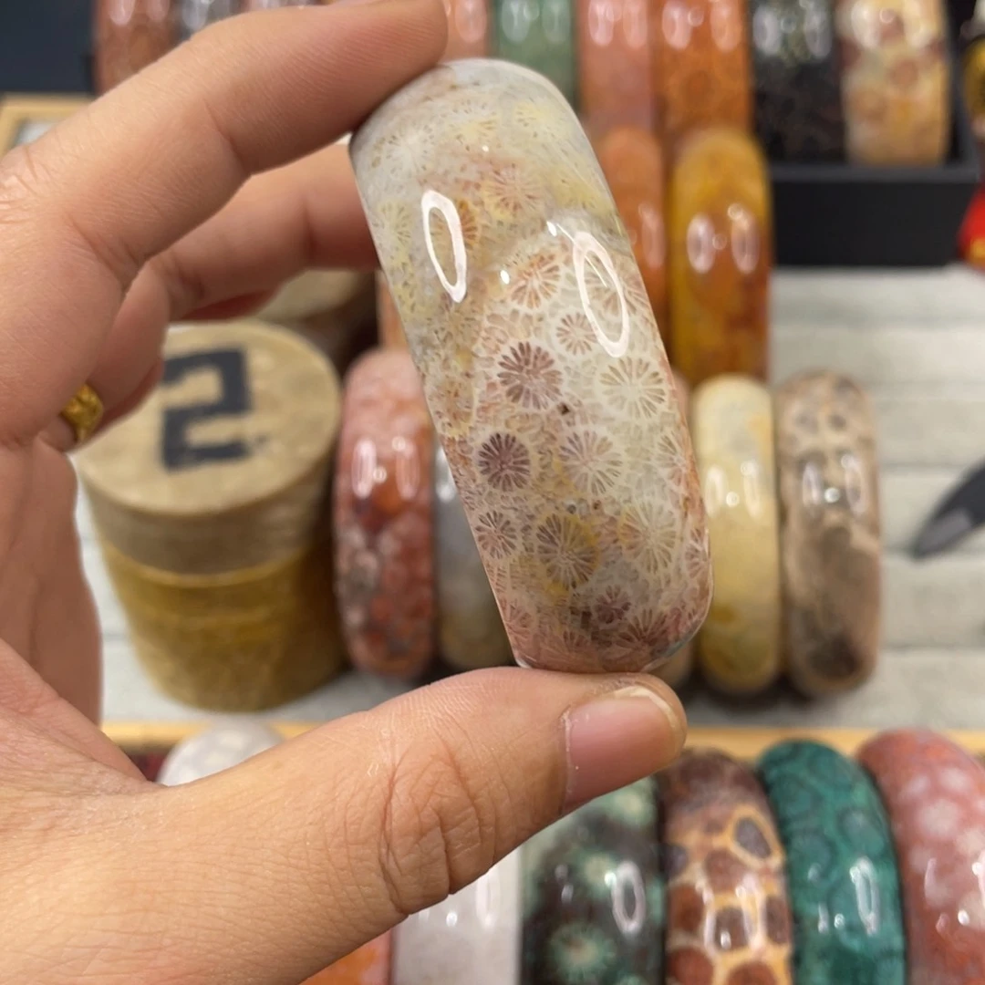 未镶嵌手镯硅化玉