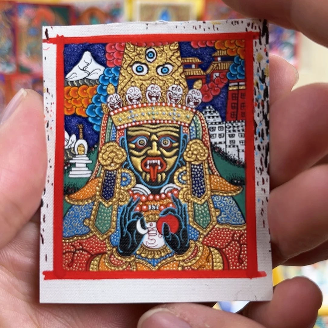 吊坠扎基拉姆｜热贡手绘