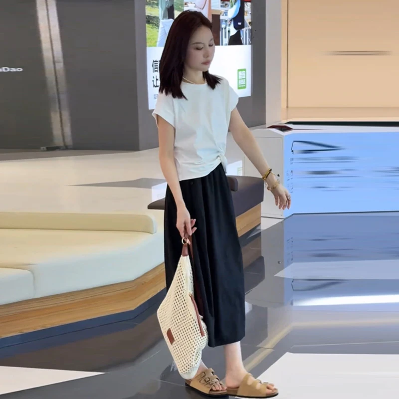 2025超火夏装一整套ootd穿搭气质巨好看的裙子女短袖休闲套装夏季