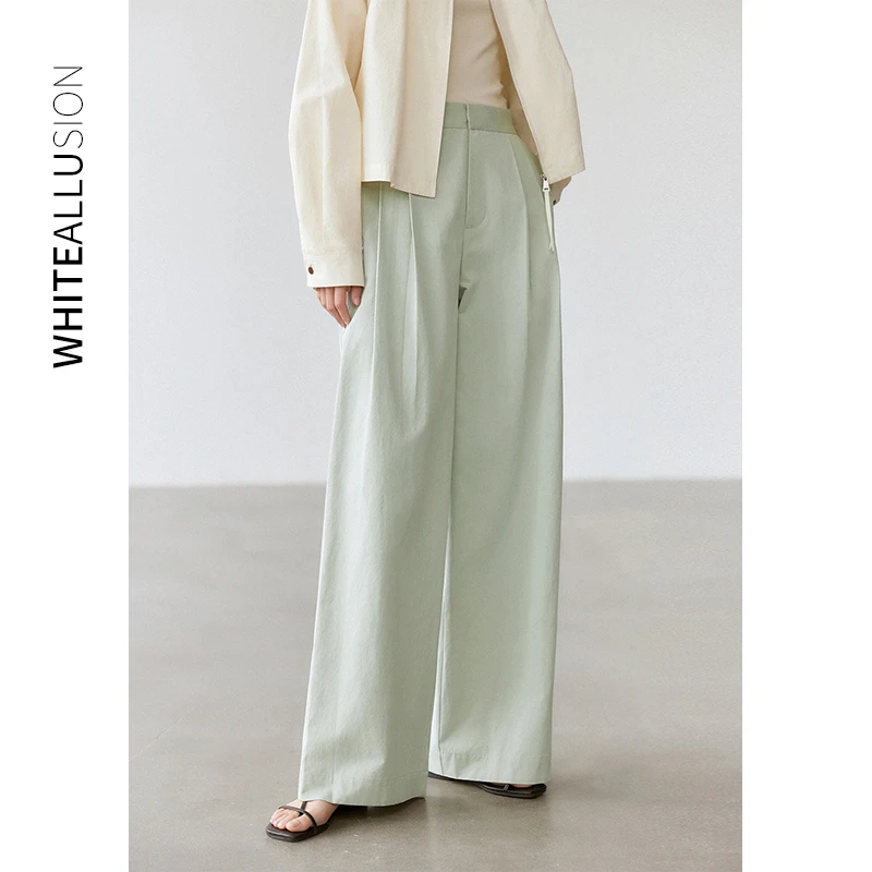 清仓【1666】懒人阔腿裤宽松显瘦纯棉休闲裤女高腰长裤1666