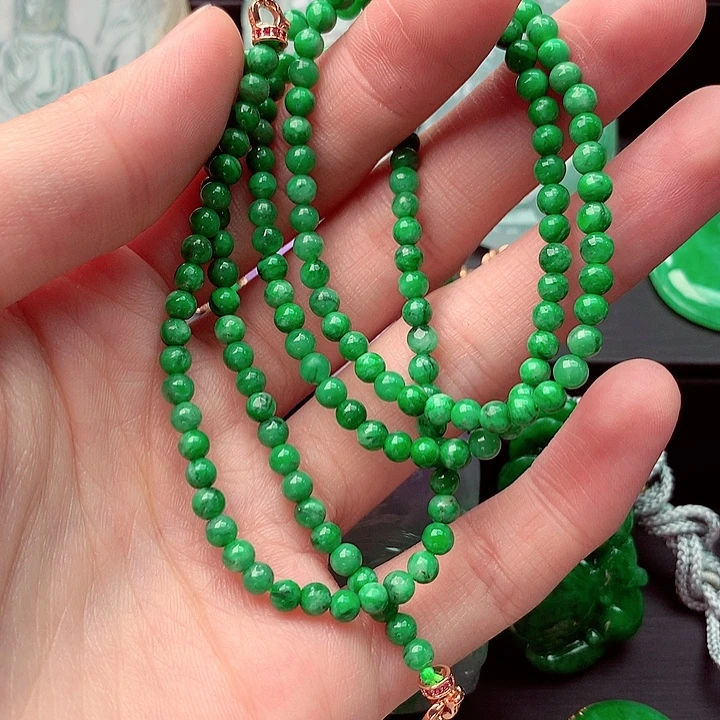 翡翠未镶嵌毛衣链