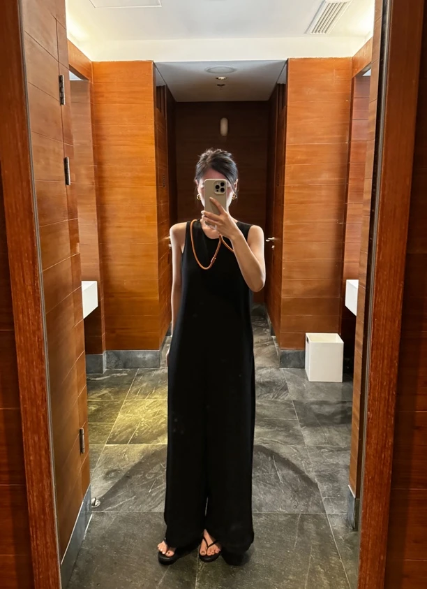 秋上新！老钱风空气感九分连体裤  5880#