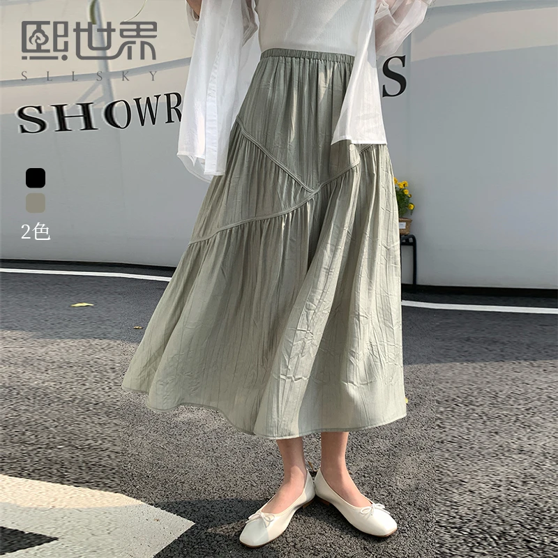 1B2LQ016熙世界通勤淑女风格常规女装半身裙