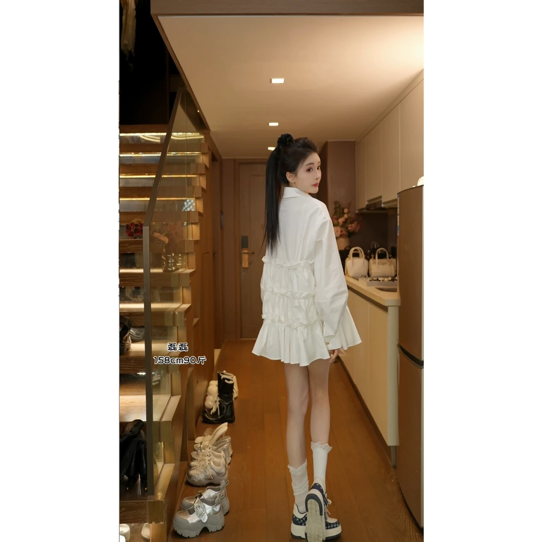 磊磊【豆蔻年华】韩版衬衣 重工原创设计宽松韩版衬衫#88175