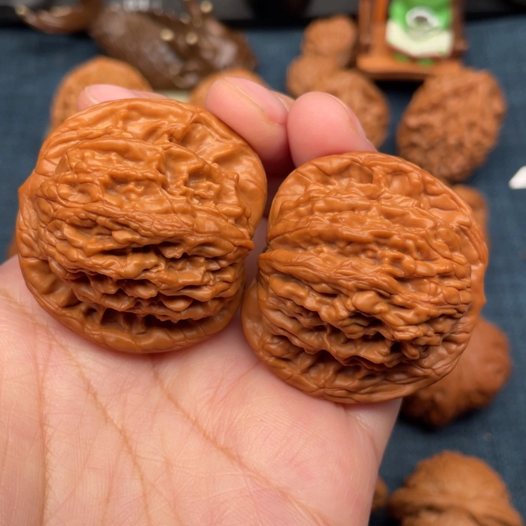 文玩核桃把件42毕业狮虎兽全品虎头