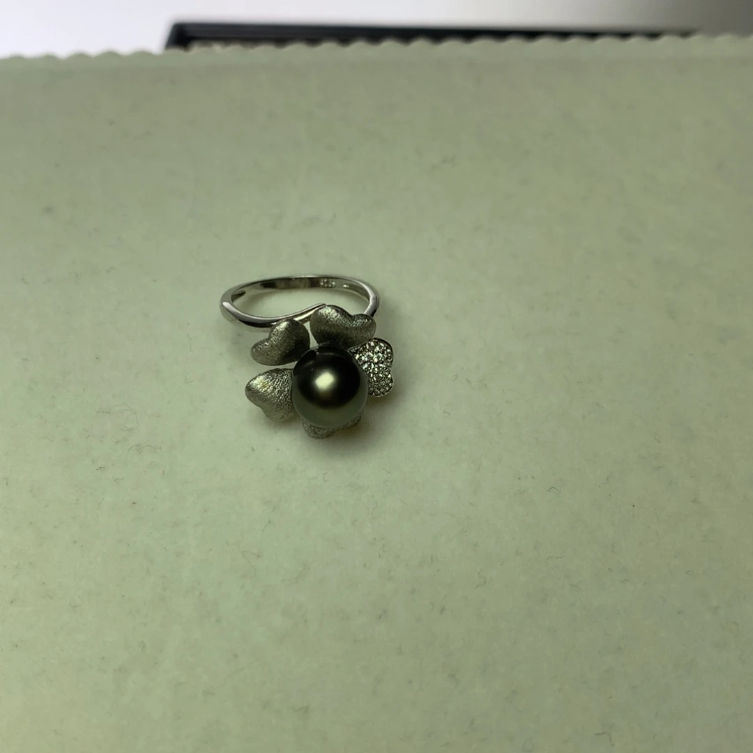 海水珍珠银S925镶嵌戒指