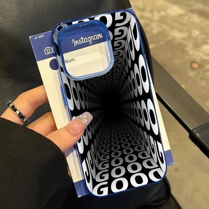 奥菲顿深渊good英文适用iPhone16/15pro透蓝手机壳苹果14/13/12套