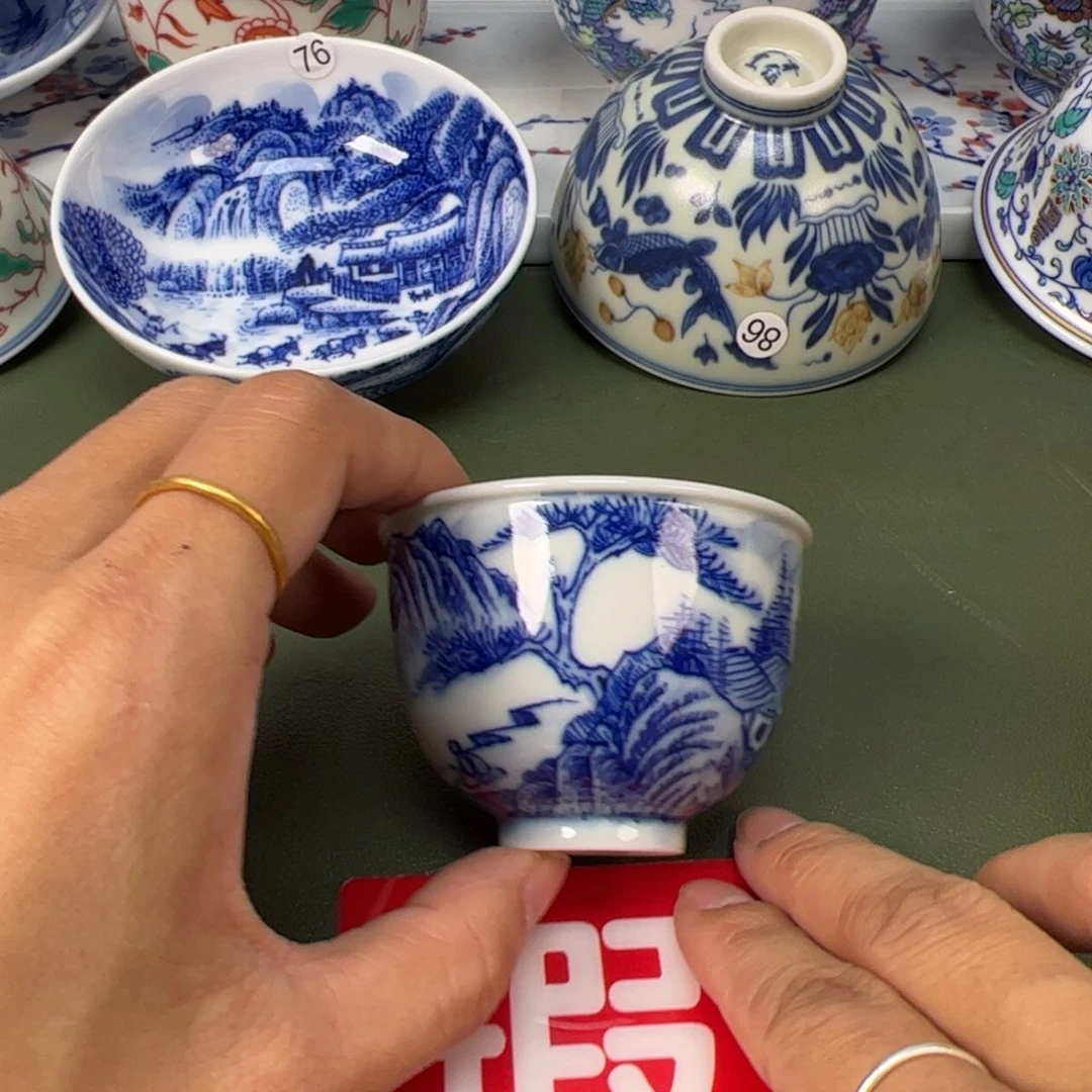 陶瓷景德镇纯手工纯手绘茶具木木23开片