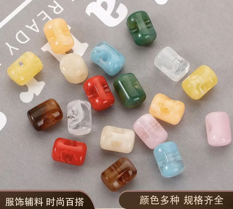 仿玉石不规则旗袍钮扣云纹圆柱形毛衣开衫衬衫汉服扣（满两件包邮）