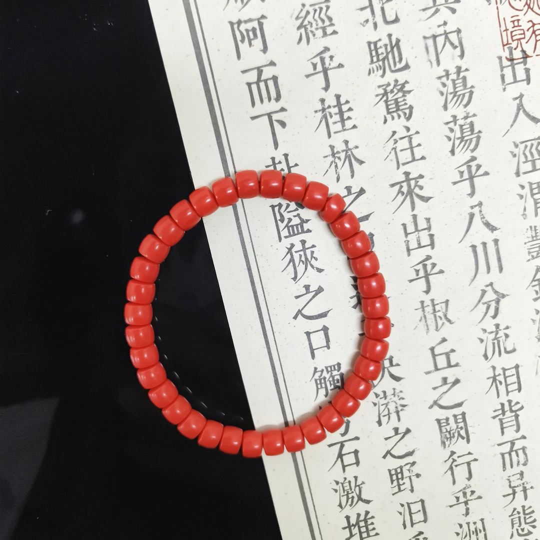 M310号-卡6mm橘莫色算盘珠手串