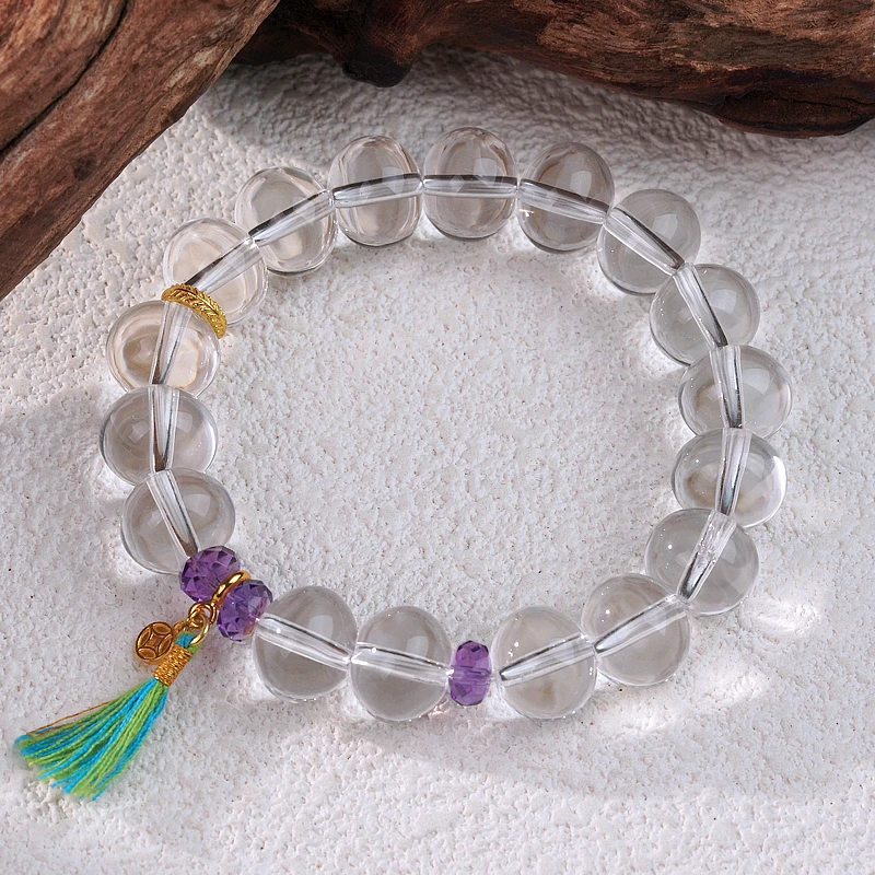 【紫智慧观】水晶925手串（天然珠宝多样性发其一）
