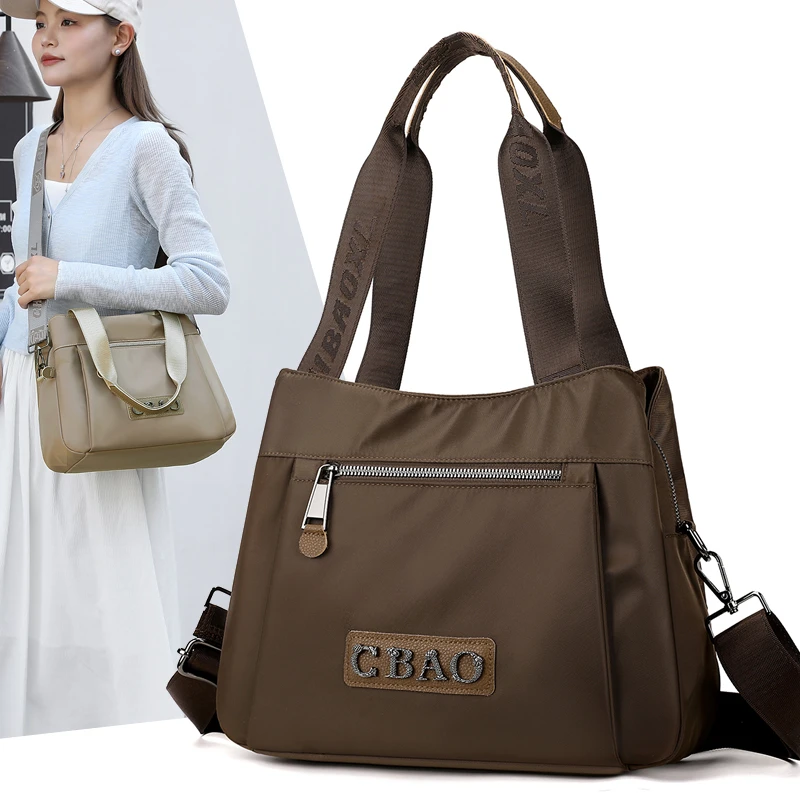 牛津布单肩手提包女士新款休闲旅行包妈妈包大容量斜挎包79024