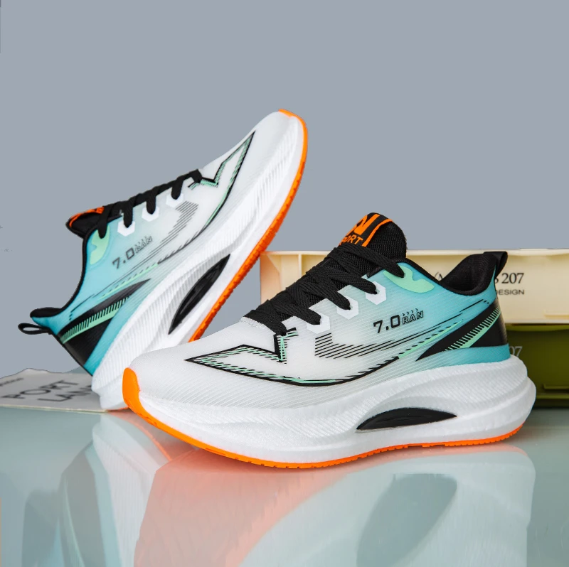 鞋子男款夏季干净感痞帅男鞋碳板跑鞋男士透气运动鞋男女同款潮鞋