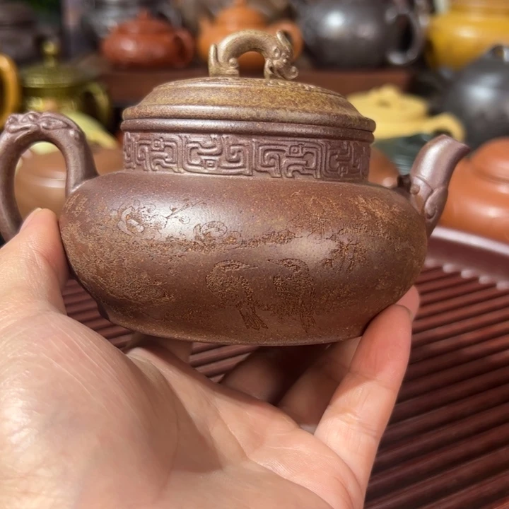 茶壶紫砂紫砂壶整口痕迹
