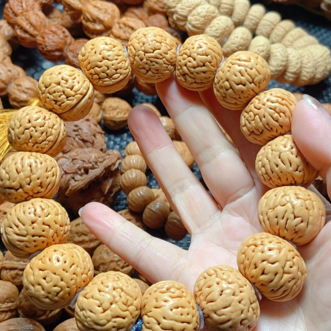 文玩核桃手串磨盘桃核