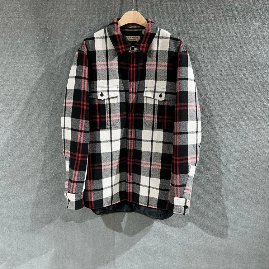 95新 BURBERRY/博柏利 （pm）格纹棉服外套 L码/2849