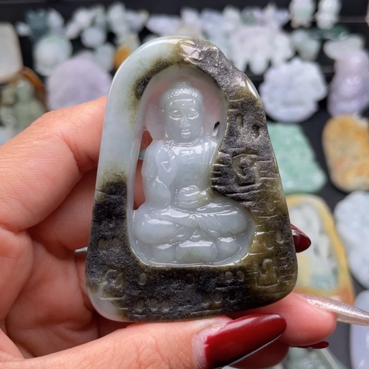 翡翠未镶嵌颈饰缅甸翡翠A货挂件