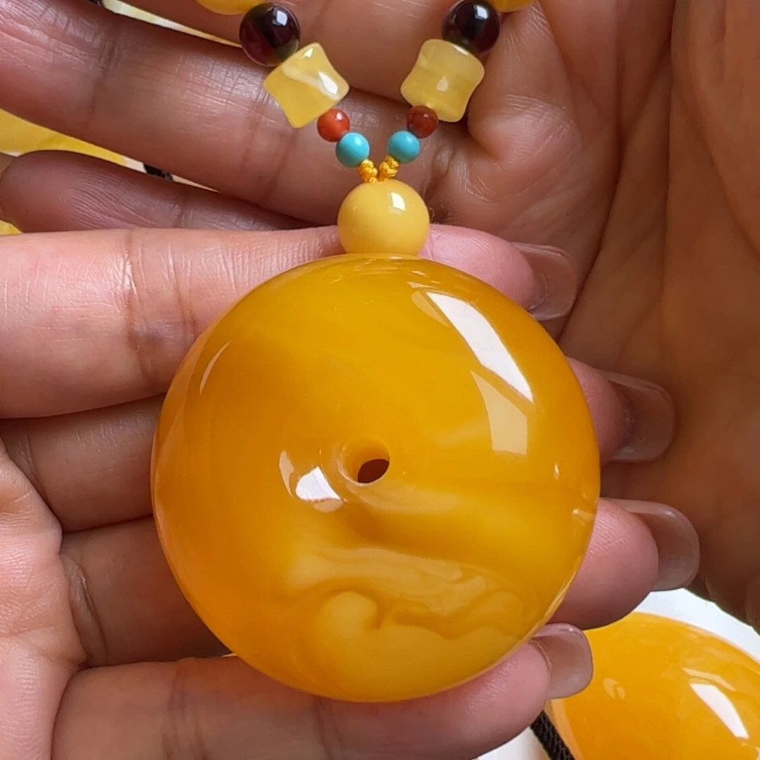 蜜蜡毛衣链未镶嵌无优化