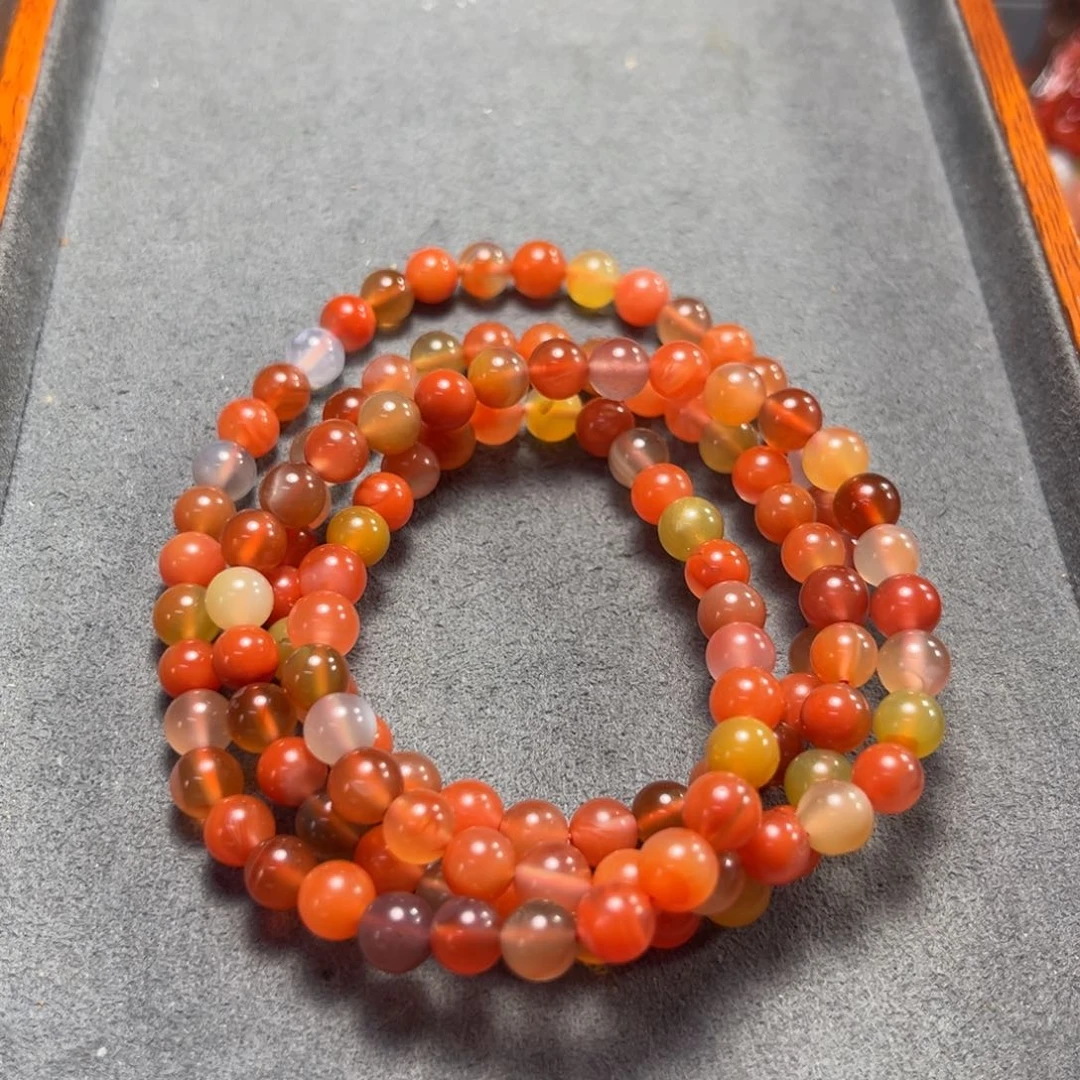 南红玛瑙多圈尺寸6.2未镶嵌