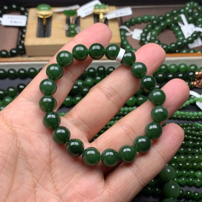 【闪购商品】未镶嵌手链和田玉（碧玉）10