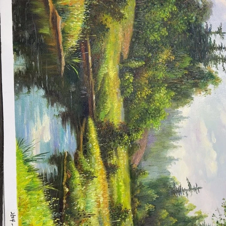 油画我在想什么时候回家
