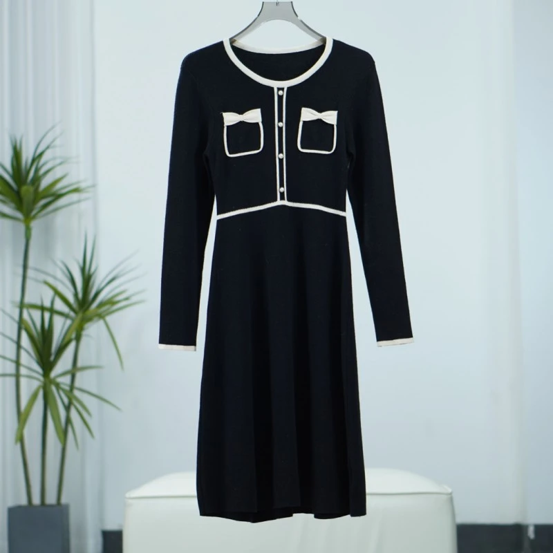 一路童行 谷系列 B36  女装 撤柜时尚针织连衣裙 214YLY604