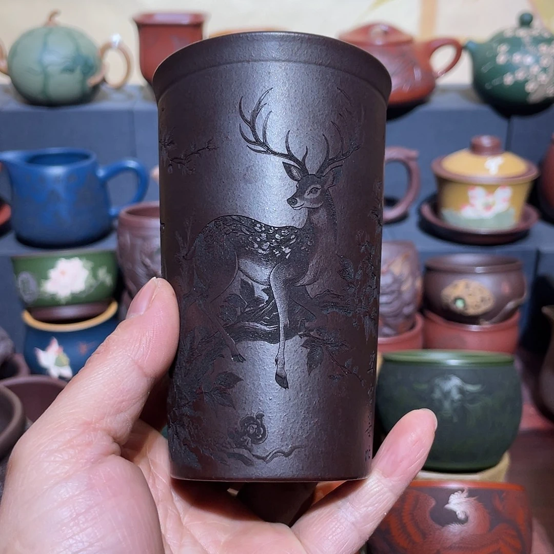 原矿紫砂手工主人杯