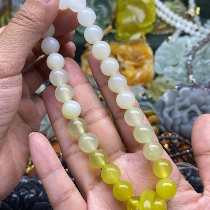 未镶嵌岫玉吊坠毛衣链锁骨链
