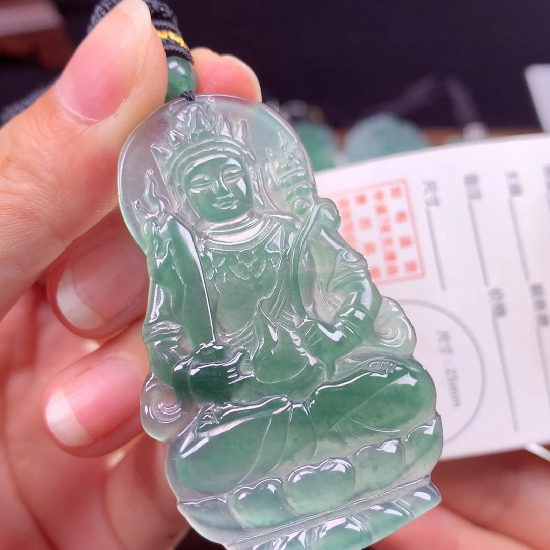 颈饰未镶嵌翡翠翡翠虚空藏卡4厚