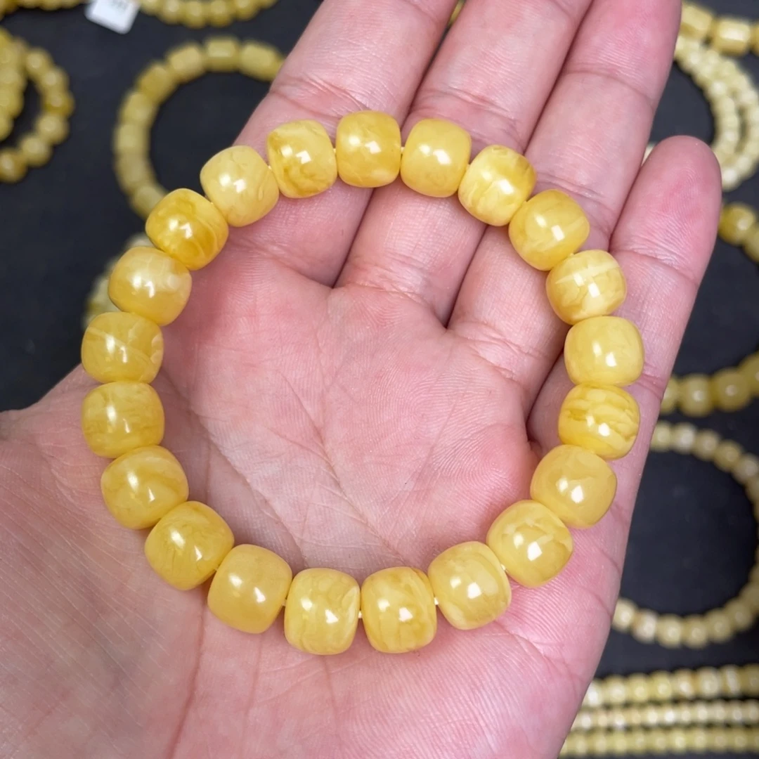 蜜蜡未镶嵌裸石蜜蜡手串10.6mm