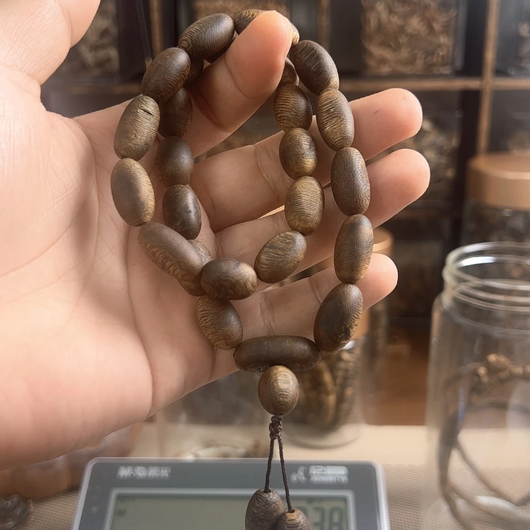 沉香手串随形留疤红枣珠双圈多样性发一条