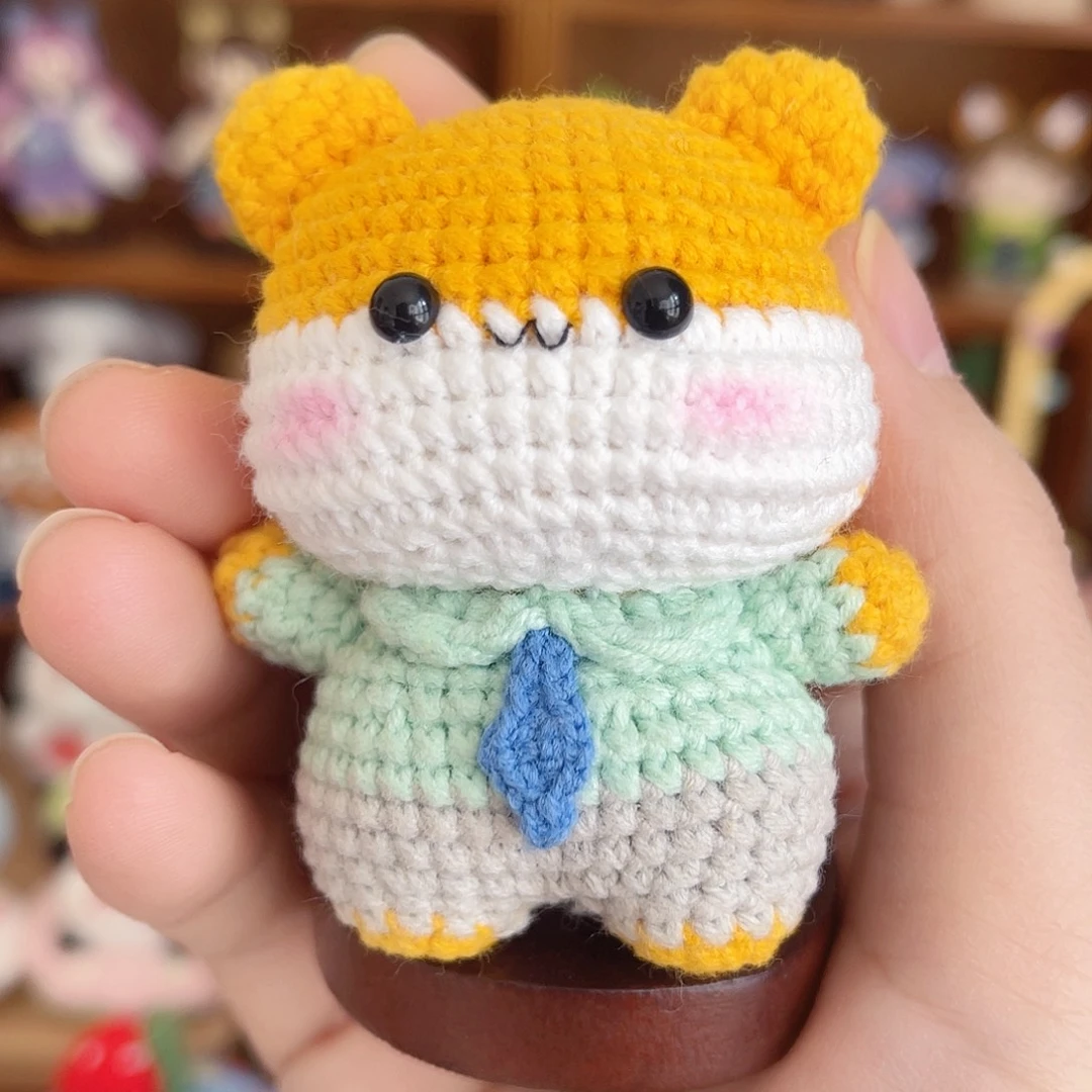 手工编织尼克狐小摆件