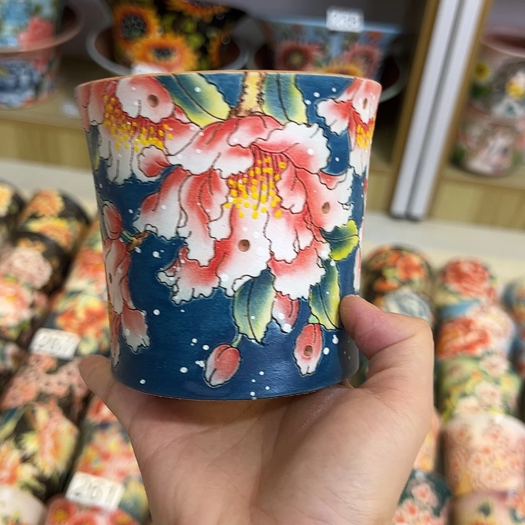 景德镇炫彩手绘口10.5高10