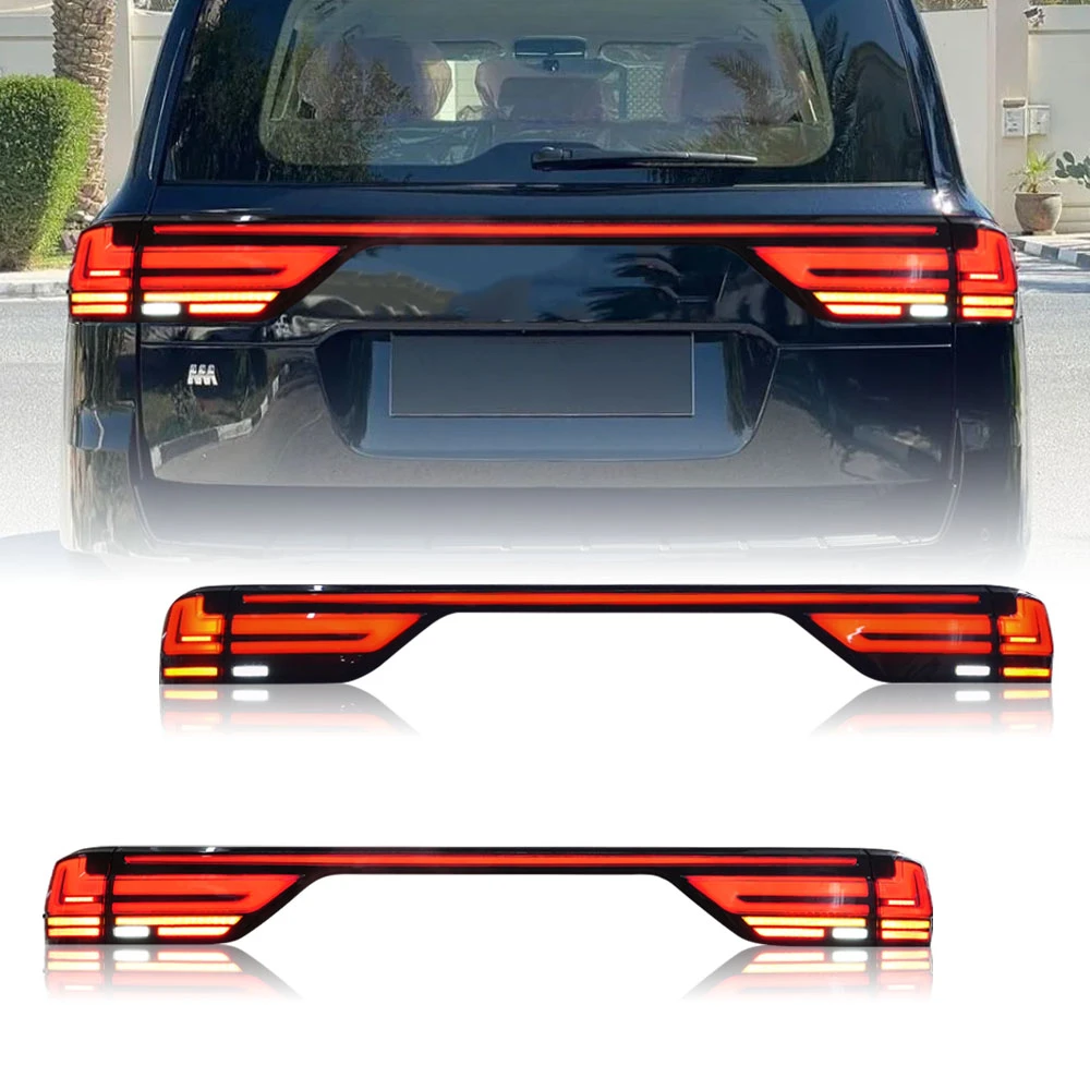 适用于22-25款兰德酷路泽lc300尾灯总成改装行车流水转向灯