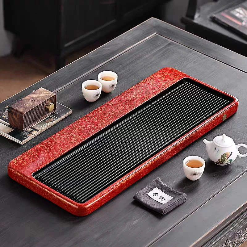 电木茶台红金电胶木茶盘干湿两用托盘现代家用轻奢茶具